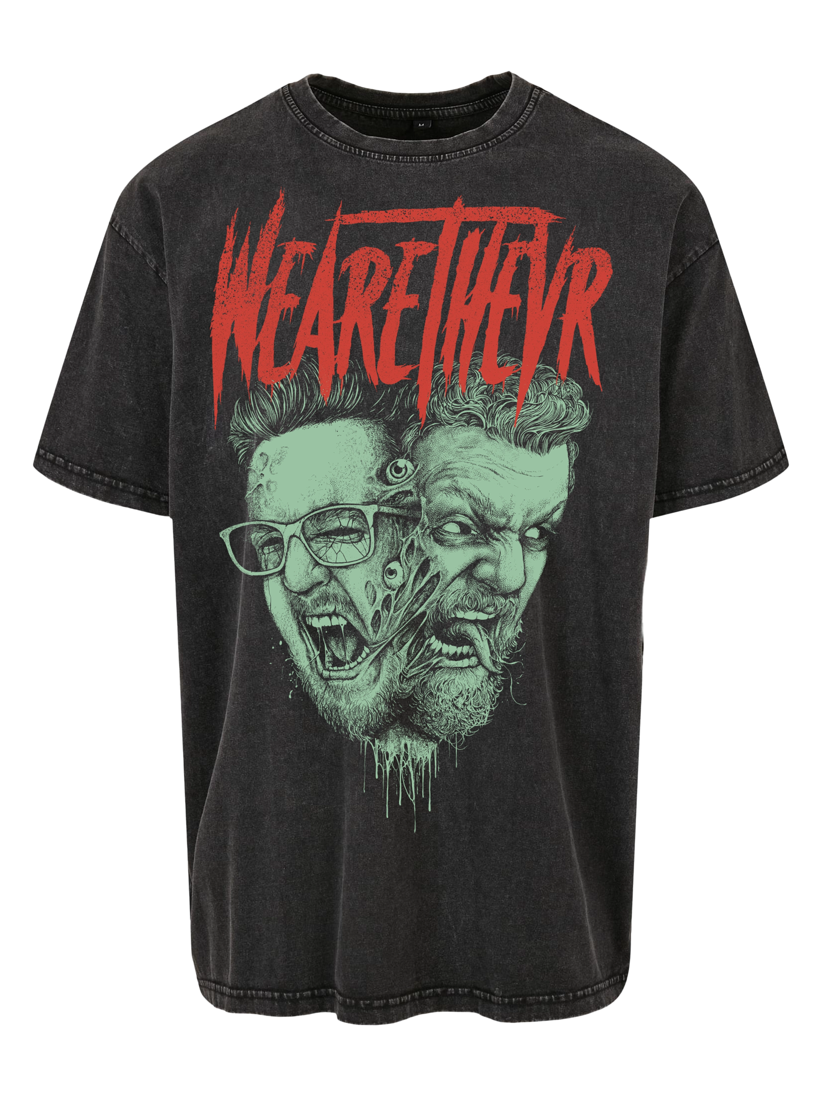 WeAreTheVR x Rob Borbas | Horror férfi oversized póló - LIMITÁLT FLUORESZKÁLÓ NYOMAT